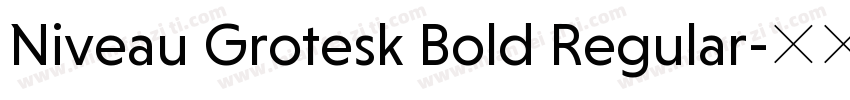 Niveau Grotesk Bold Regular字体转换